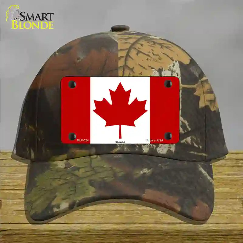 Canadian Flag Novelty License Plate Hat Cotton / Camoflauge