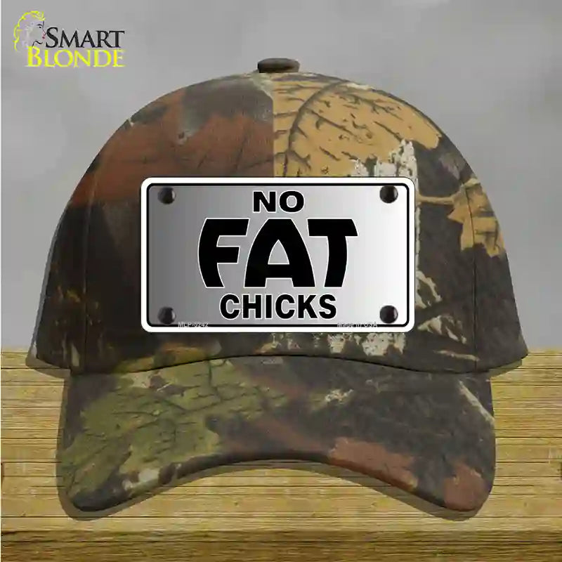 No Fat Chicks Novelty License Plate Hat Cotton / Camoflauge