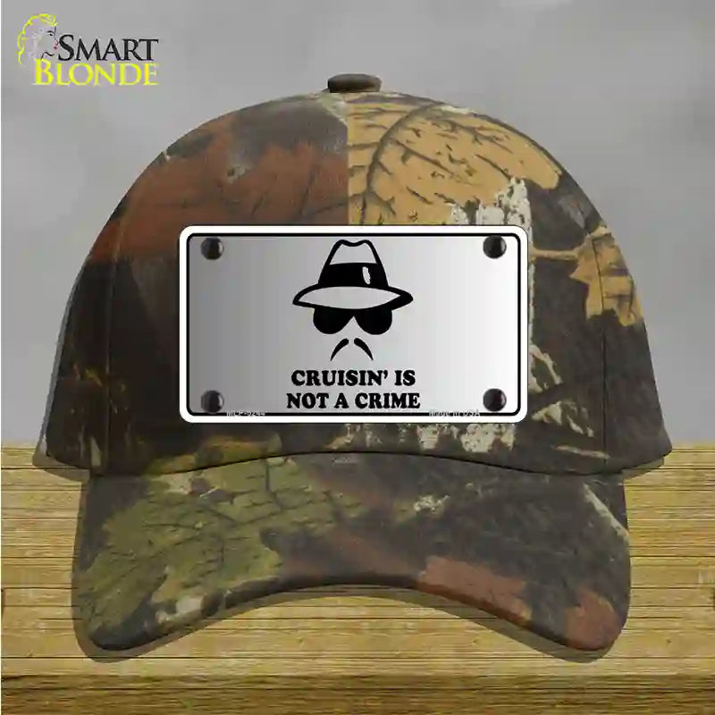 Cruisin Is Not A Crime Novelty License Plate Hat Cotton / Camoflauge