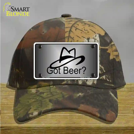 Got Beer Novelty License Plate Hat Cotton / Camoflauge