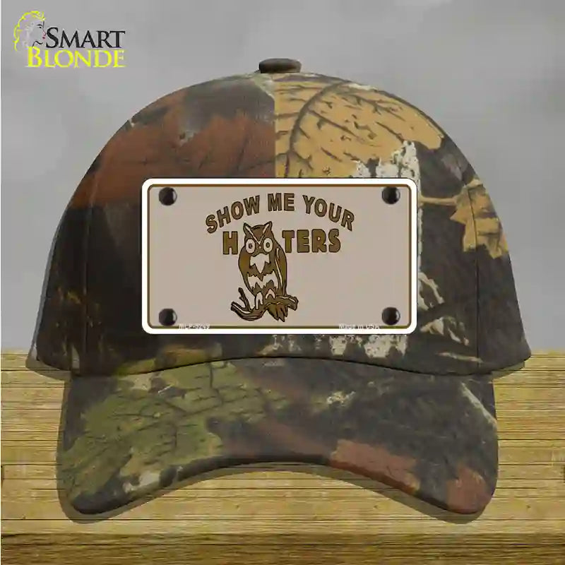 Show Me Your Hooters Novelty License Plate Hat Cotton / Camoflauge