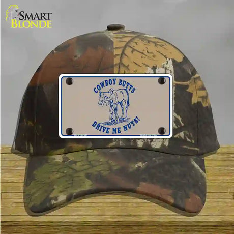 Cowboy Butts Novelty License Plate Hat Cotton / Camoflauge