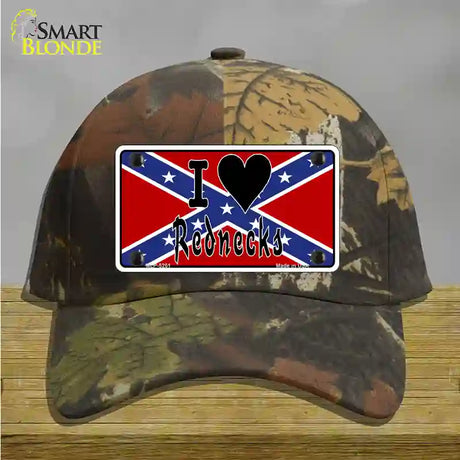 I Love Rednecks Novelty License Plate Hat Cotton / Camoflauge