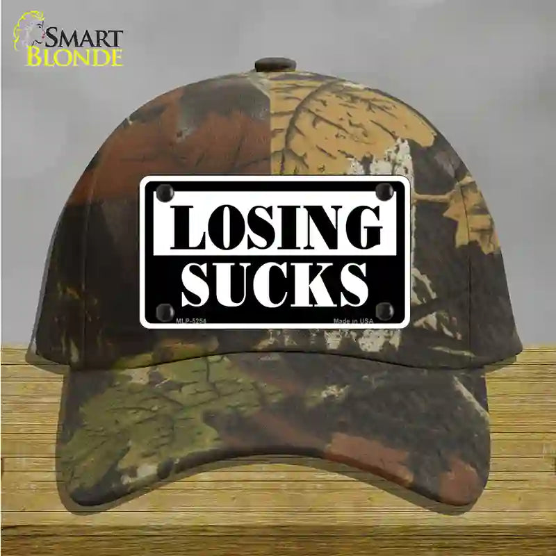 Losing Sucks Novelty License Plate Hat Cotton / Camoflauge