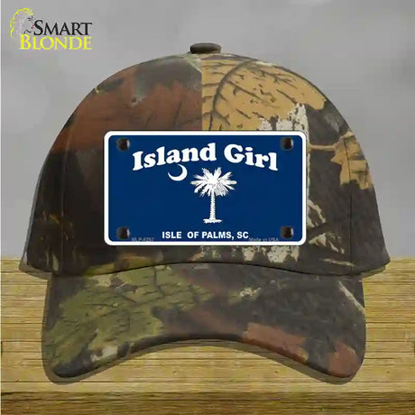 Island Girl Novelty License Plate Hat Cotton / Camoflauge