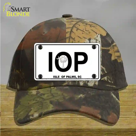 IOP Isle of Palms Novelty License Plate Hat Cotton / Camoflauge