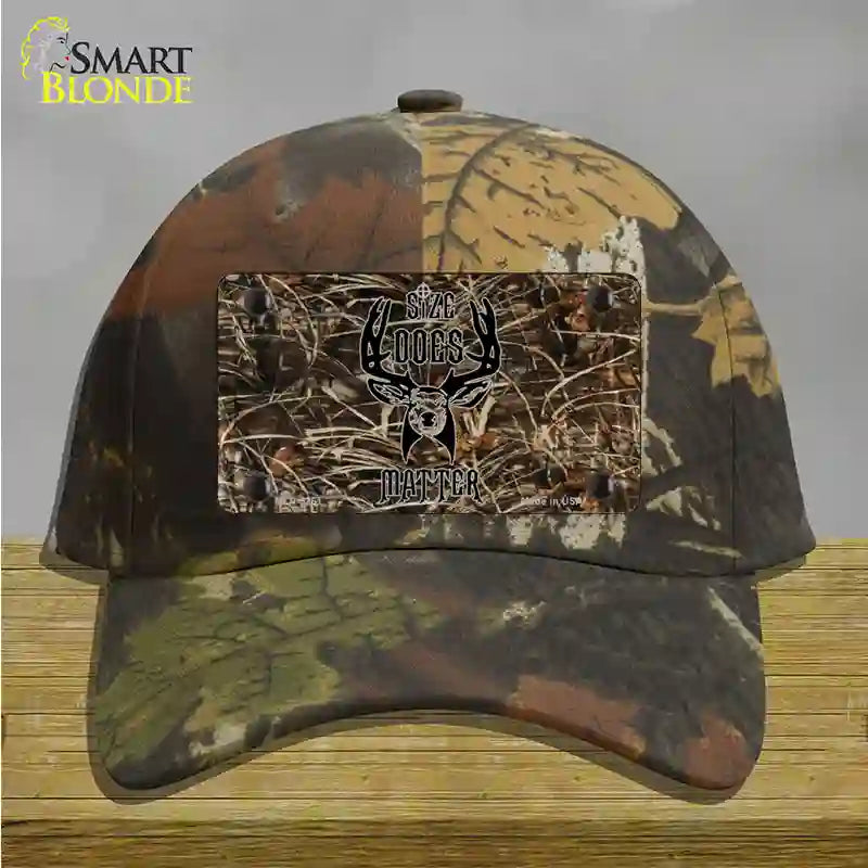 Size Does Matter Novelty License Plate Hat Cotton / Camoflauge