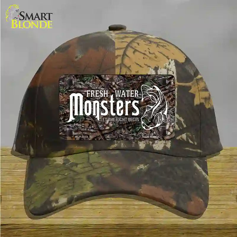 Fresh Water Monsters Novelty License Plate Hat Cotton / Camoflauge