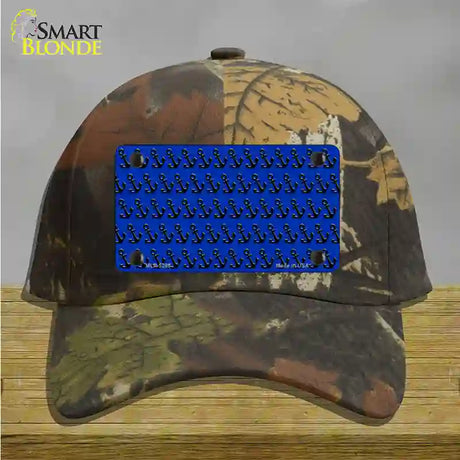 Blue Black Anchor Novelty License Plate Hat Cotton / Camoflauge