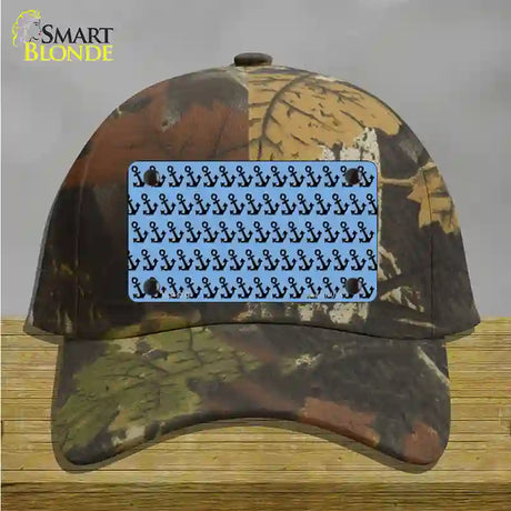 Light Blue Black Anchor Novelty License Plate Hat Cotton / Camoflauge