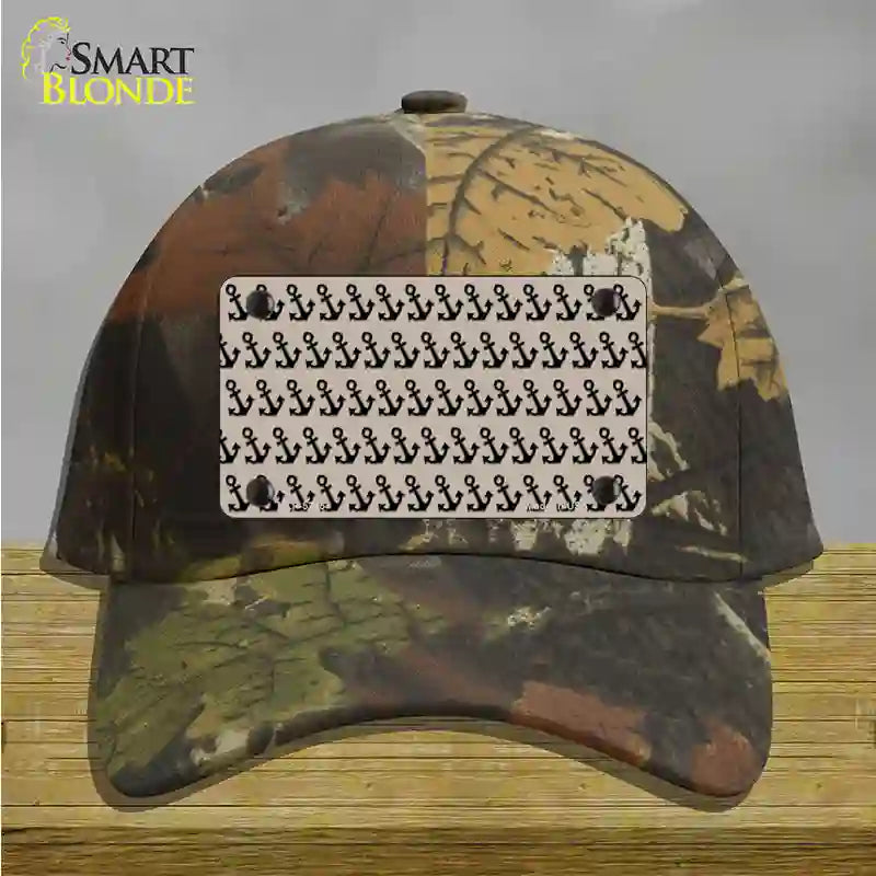 Tan Black Anchor Novelty License Plate Hat Cotton / Camoflauge