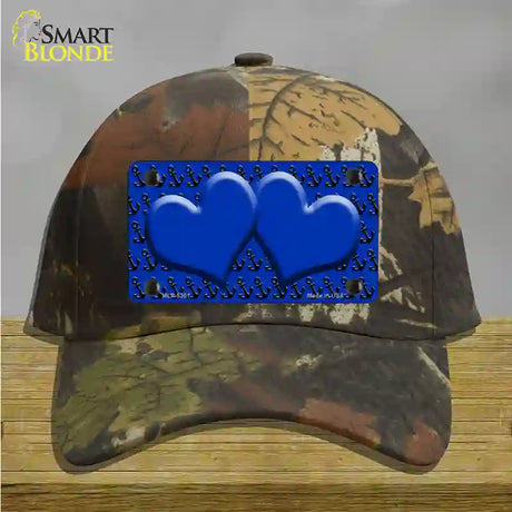 Blue Black Anchor Blue Heart CenterNovelty License Plate Hat Cotton / Camoflauge