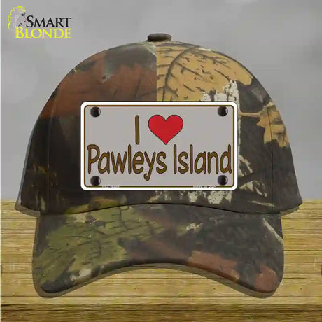 Love Pawleys Island Novelty License Plate Hat Cotton / Camoflauge