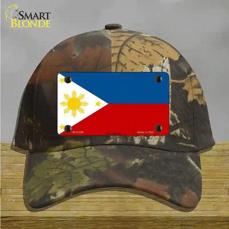 Philippines Flag Novelty License Plate Hat Cotton / Camoflauge