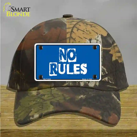 No Rules Novelty License Plate Hat Cotton / Camoflauge