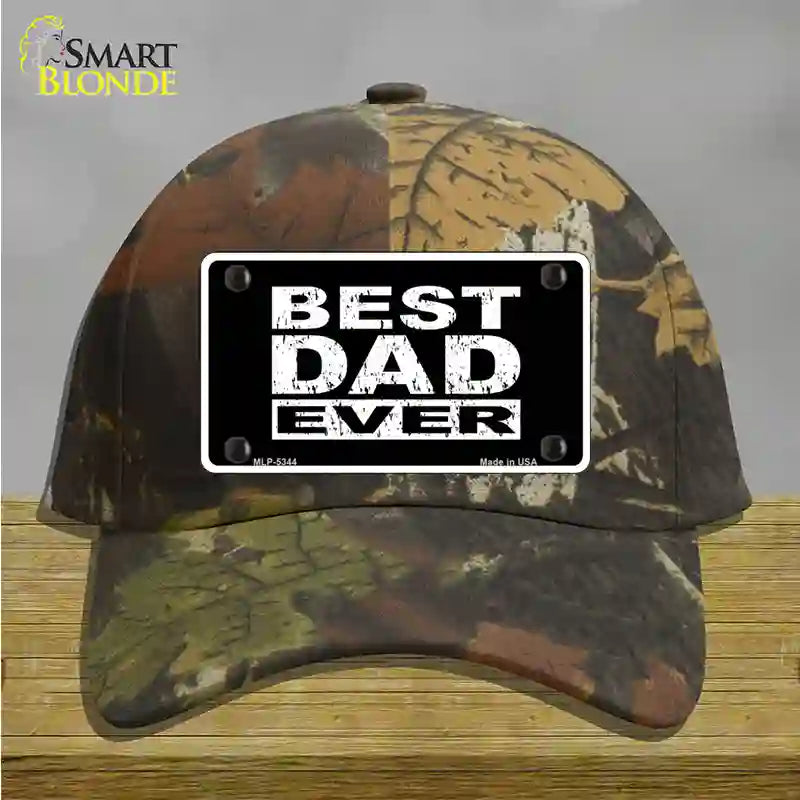 Best Dad Ever Novelty License Plate Hat Cotton / Camoflauge