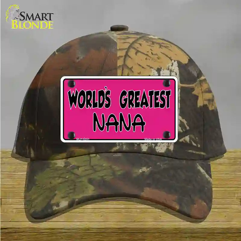 Worlds Greatest Nana Novelty License Plate Hat Cotton / Camoflauge