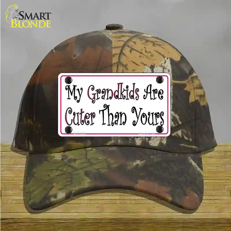 My Grandkids Are Cuter Novelty License Plate Hat Cotton / Camoflauge