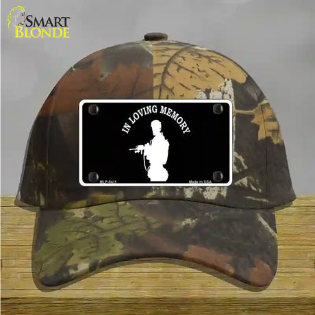 In Loving Memory Standing Novelty License Plate Hat Cotton / Camoflauge