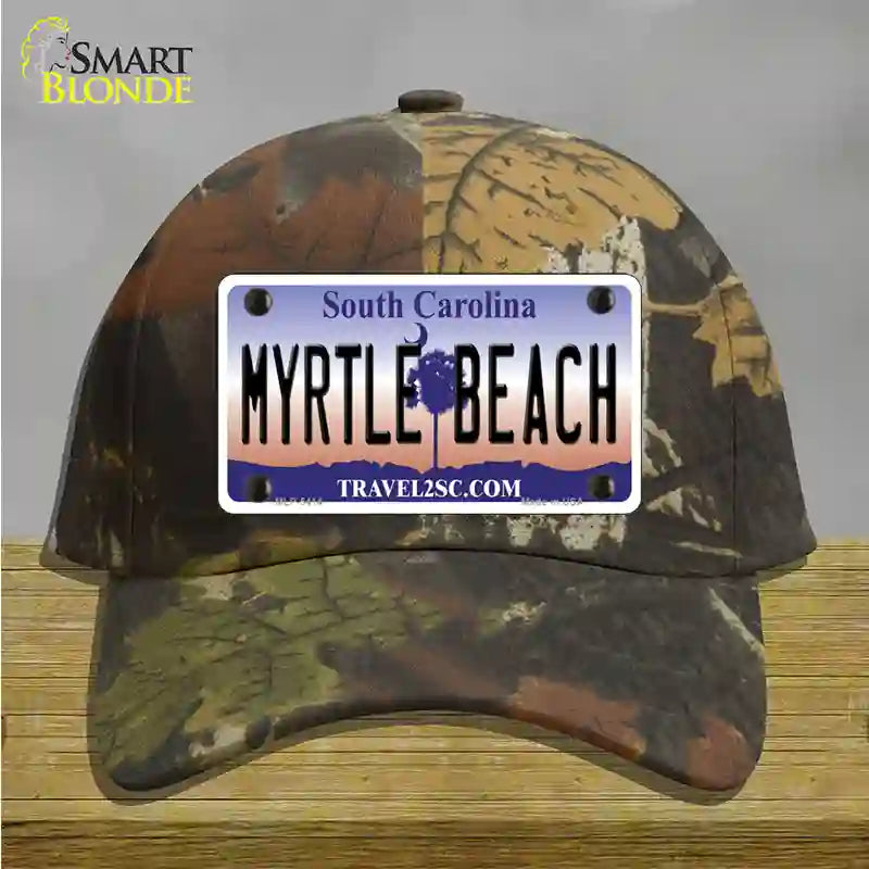 Myrtle Beach South Carolina Novelty License Plate Hat Cotton / Camoflauge