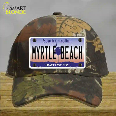 Myrtle Beach South Carolina Novelty License Plate Hat Cotton / Camoflauge