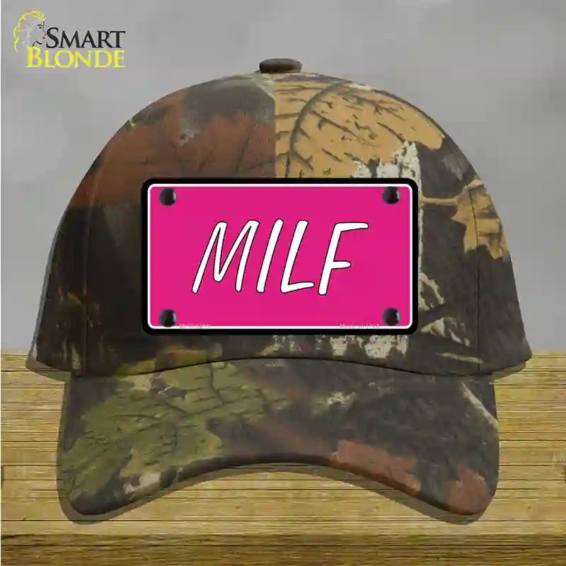 M.I.L.F Pink Novelty License Plate Hat Cotton / Camoflauge