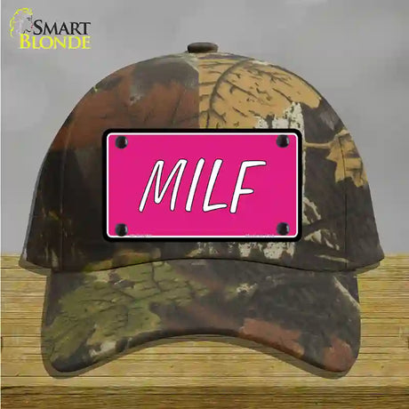 M.I.L.F Pink Novelty License Plate Hat Cotton / Camoflauge