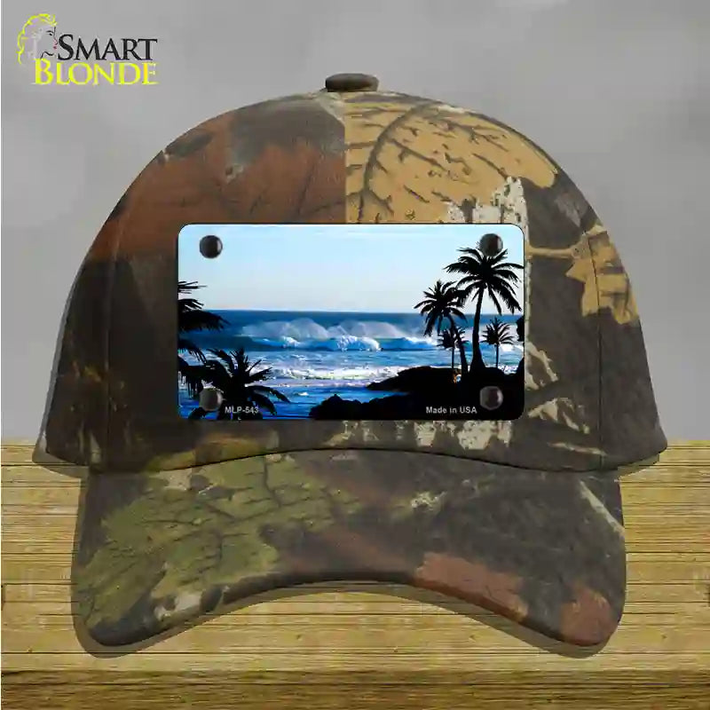 Ocean Wave Novelty License Plate Hat Cotton / Camoflauge