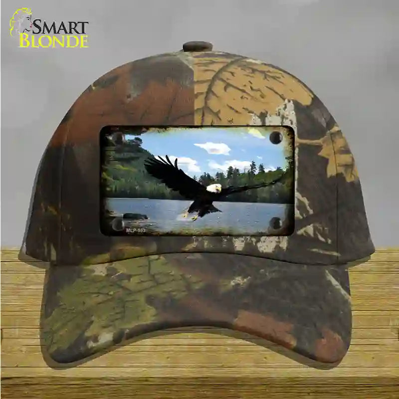 Eagle Over Water Novelty License Plate Hat Cotton / Camoflauge