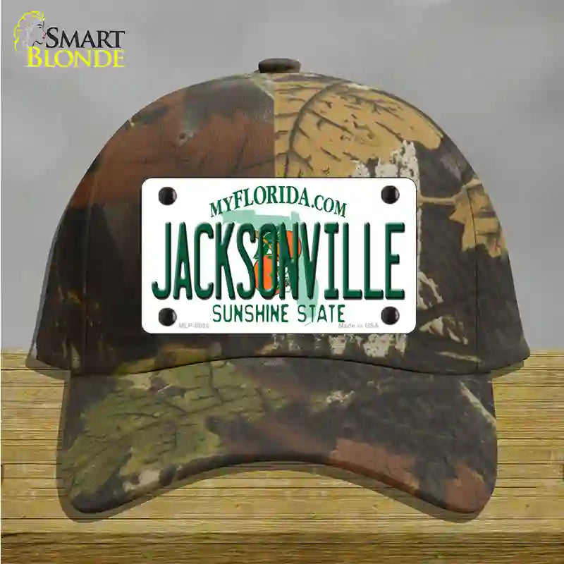 Jacksonville Florida Novelty License Plate Hat Cotton / Camoflauge