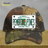 Pembroke Pines Florida Novelty License Plate Hat Cotton / Camoflauge