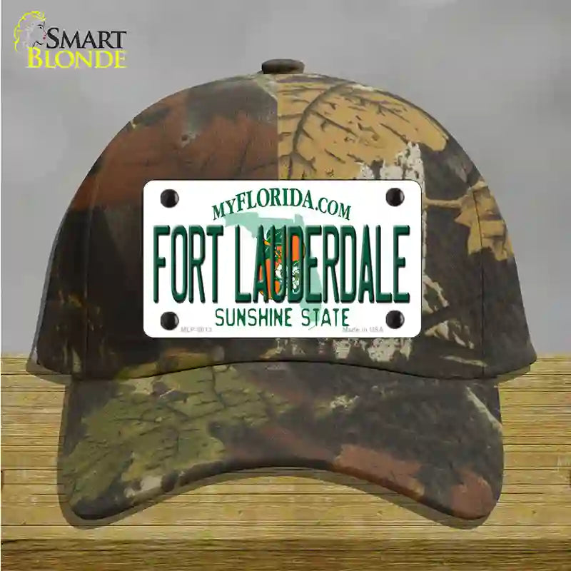 Fort Lauderdale Florida Novelty License Plate Hat Cotton / Camoflauge