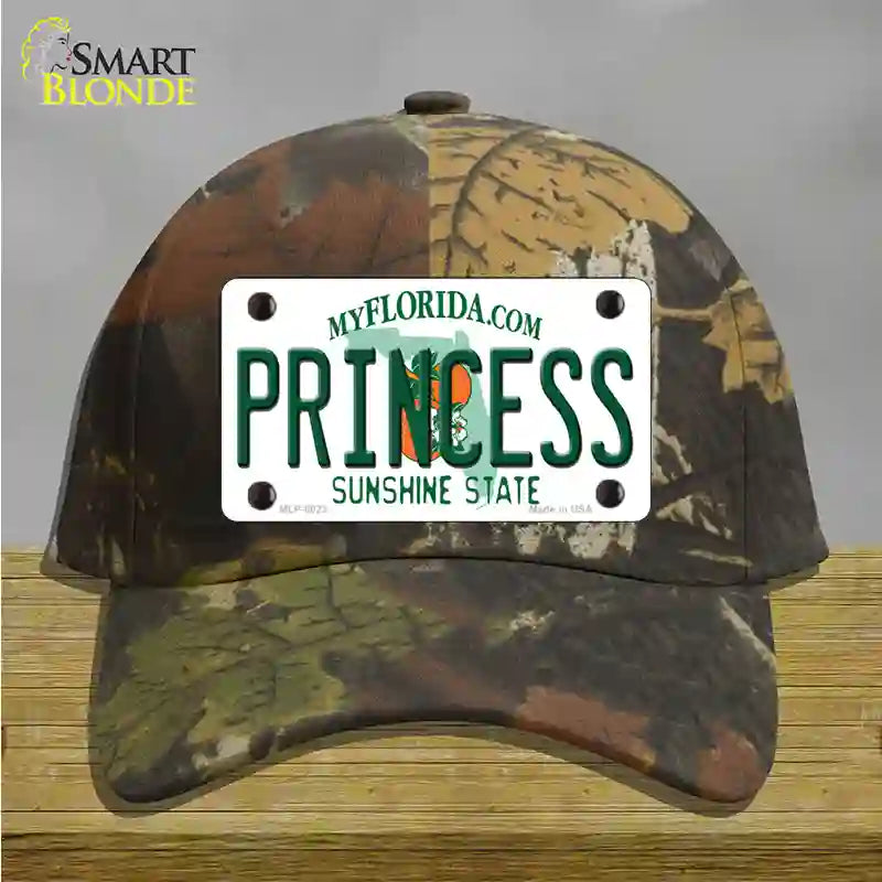 Princess Florida Novelty License Plate Hat Cotton / Camoflauge