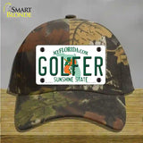 Golfer Florida Novelty License Plate Hat Cotton / Camoflauge