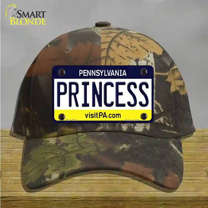 Princess Pennsylvania State Novelty License Plate Hat Cotton / Camoflauge