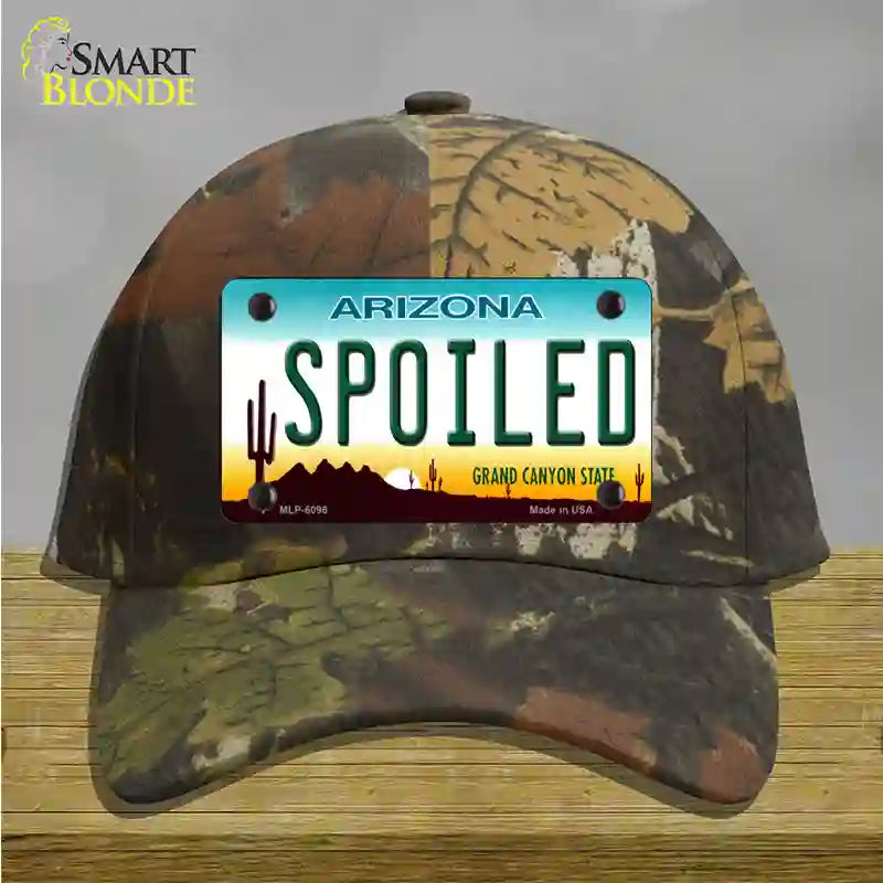 Arizona Spoiled Novelty License Plate Hat Cotton / Camoflauge