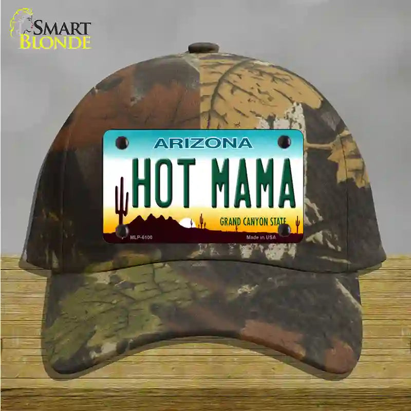 Arizona Hot Mama Novelty License Plate Hat Cotton / Camoflauge