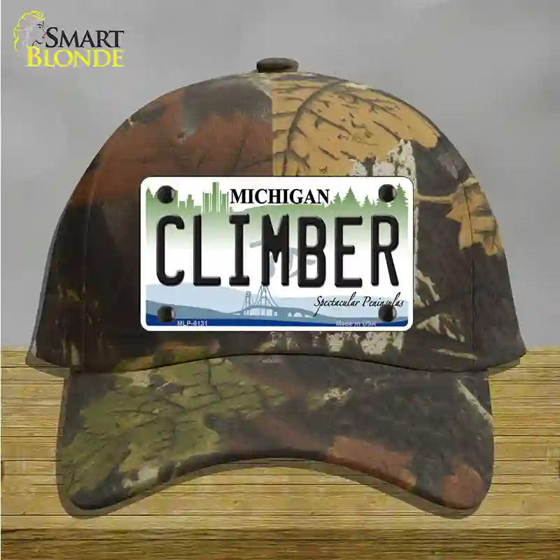 Climber Michigan Novelty License Plate Hat Cotton / Camoflauge