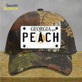 Peach Georgia Novelty License Plate Hat Cotton / Camoflauge