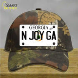 N Joy Ga Georgia Novelty License Plate Hat Cotton / Camoflauge