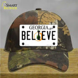 Believe Georgia Novelty License Plate Hat Cotton / Camoflauge