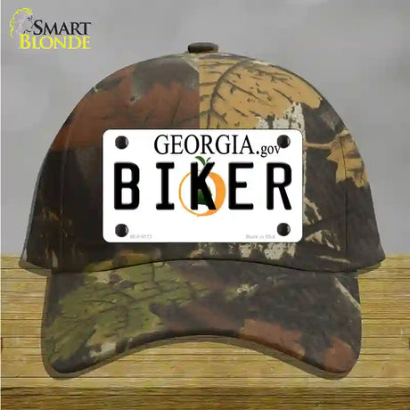 Biker Georgia Novelty License Plate Hat Cotton / Camoflauge