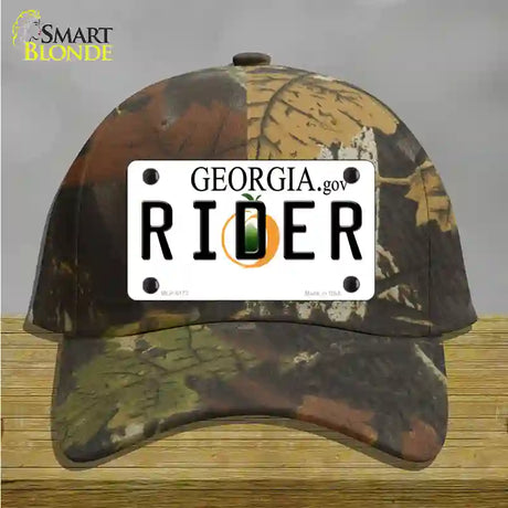 Rider Georgia Novelty License Plate Hat Cotton / Camoflauge