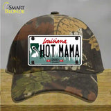 Hot Mama Louisiana Novelty License Plate Hat Cotton / Camoflauge