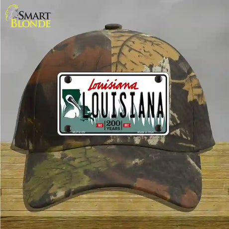 Louisiana Novelty License Plate Hat Cotton / Camoflauge