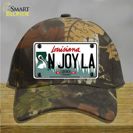 N Joy La Louisiana Novelty License Plate Hat Cotton / Camoflauge