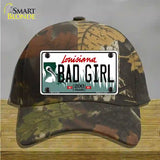 Bad Girl Louisiana Novelty License Plate Hat Cotton / Camoflauge