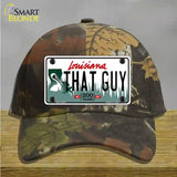 That Guy Louisiana Novelty License Plate Hat Cotton / Camoflauge