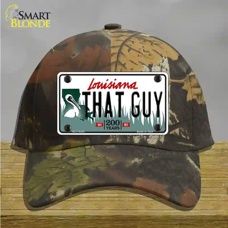 That Guy Louisiana Novelty License Plate Hat Cotton / Camoflauge