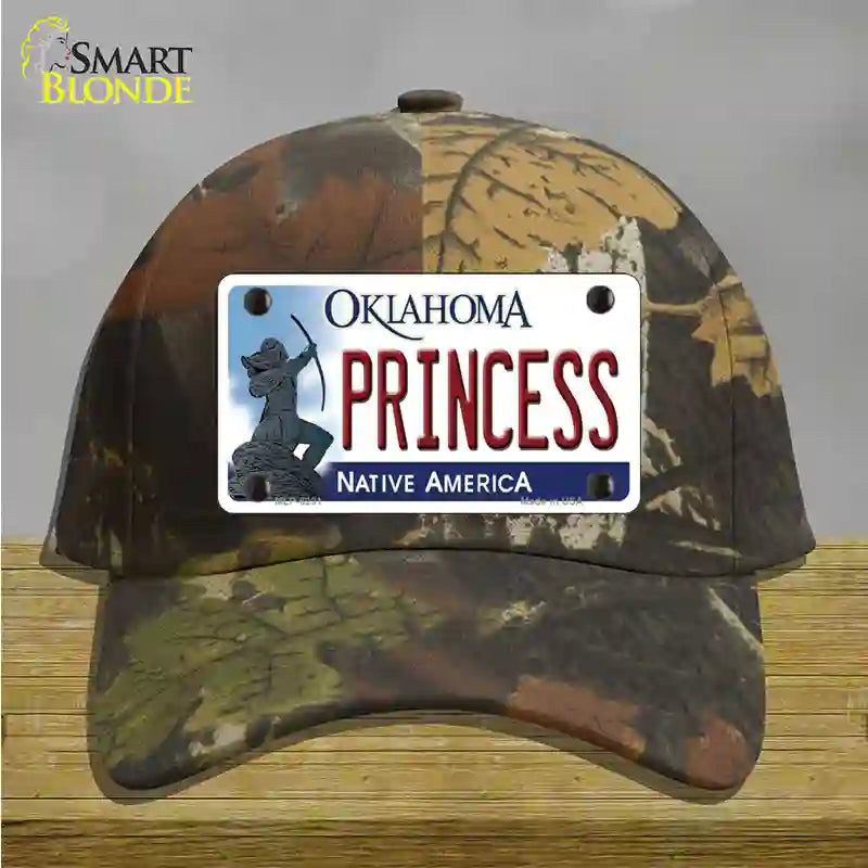 Princess Oklahoma Novelty License Plate Hat Cotton / Camoflauge